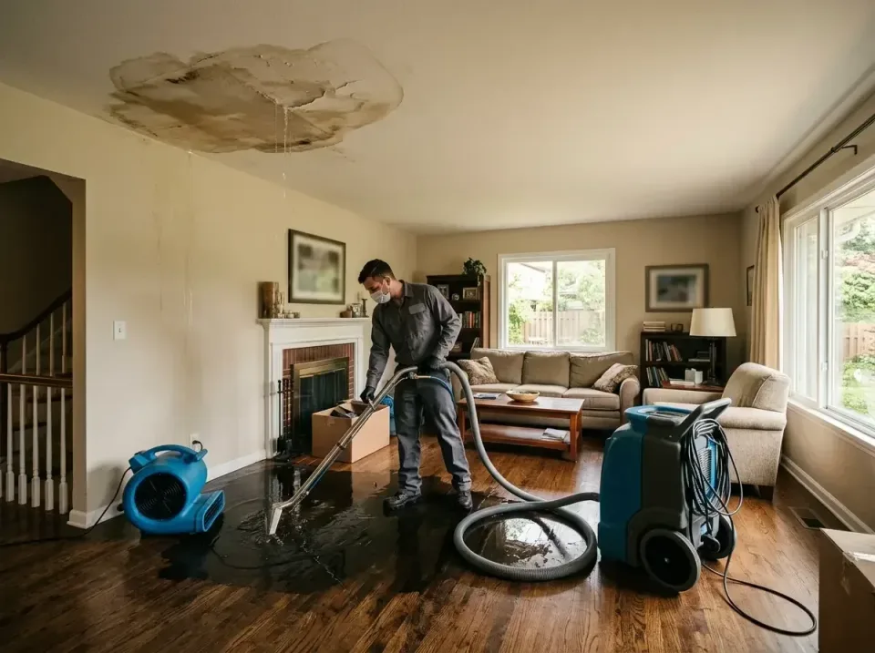 attic-pipe-burst-ceiling-drip-008 — frequently asked questions, Water Damage Restoration & Carpet Care in Clayton, MO